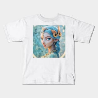 Beautiful Owl Goddess Kids T-Shirt